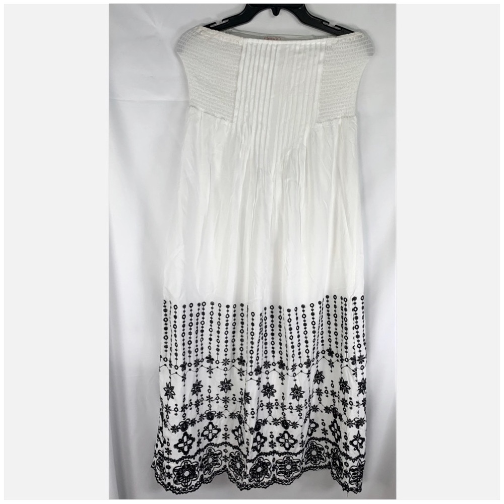 Strapless Black & White Dress Long